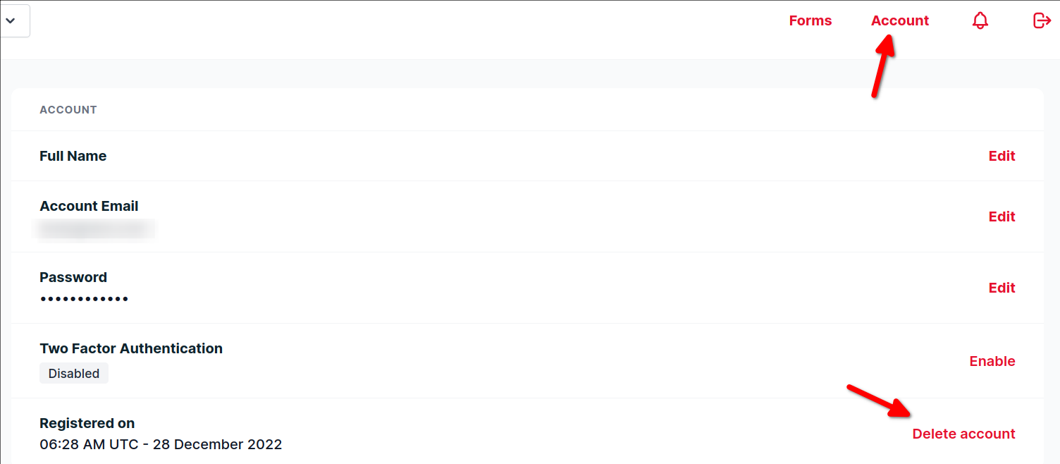 deleting-your-account-formspree-help